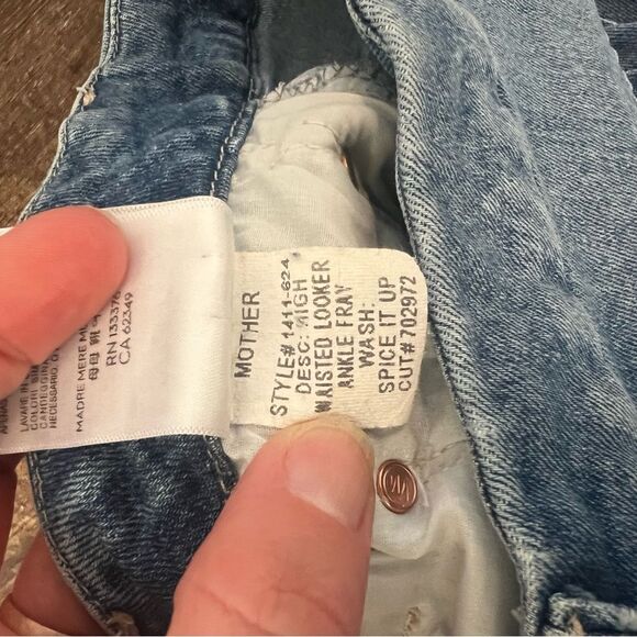 MOTHER Blue Distressed Skinny Jeans - Picture 7 of 7